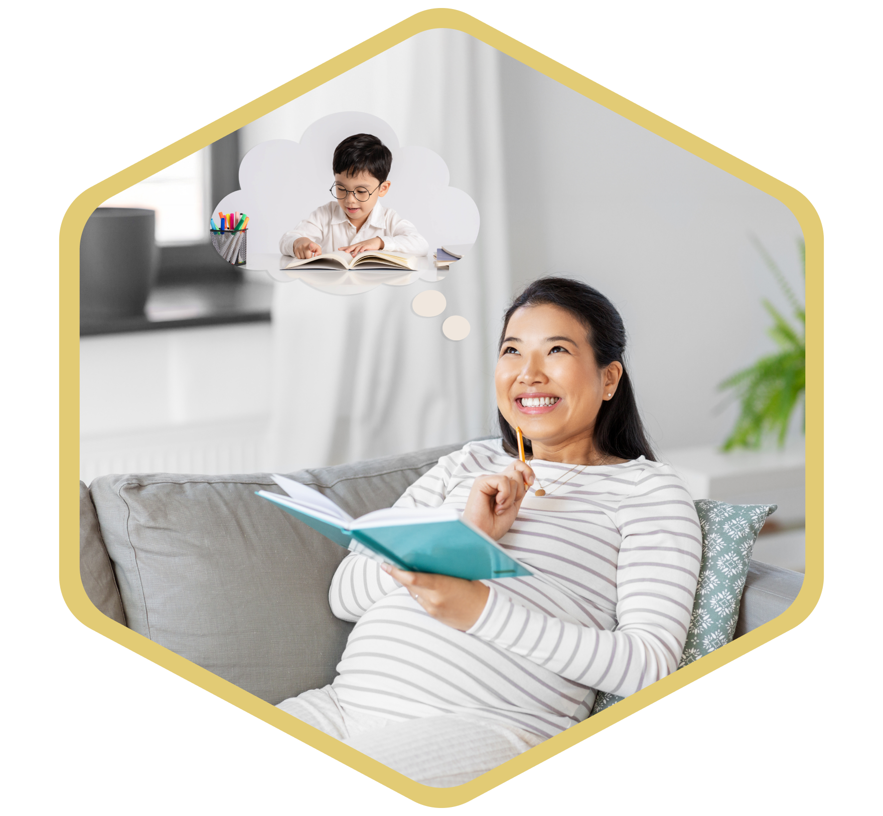 Person resting with device